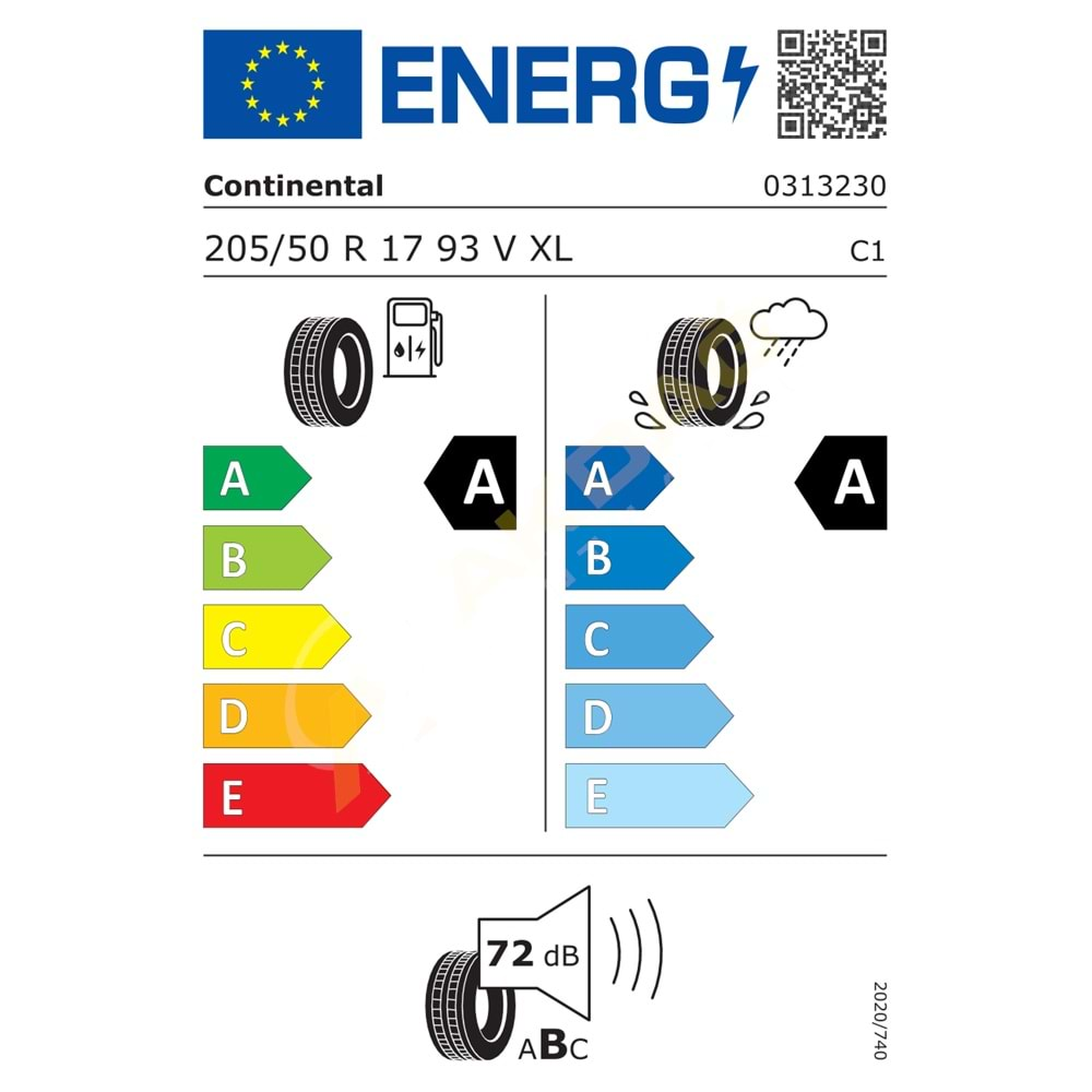 205/50/17 93V XL CEC 6 CONTİNENTAL