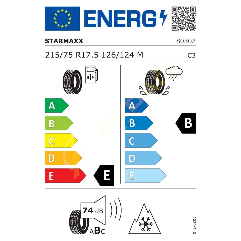 215/75/17,5 126/124M 12PR DZ300 (ÇEKER) KIŞ STARMAXX