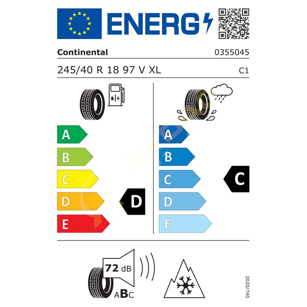 245/40/18 97V XL FR TS830P SSR (RFT) KIŞ CONTİNENTAL