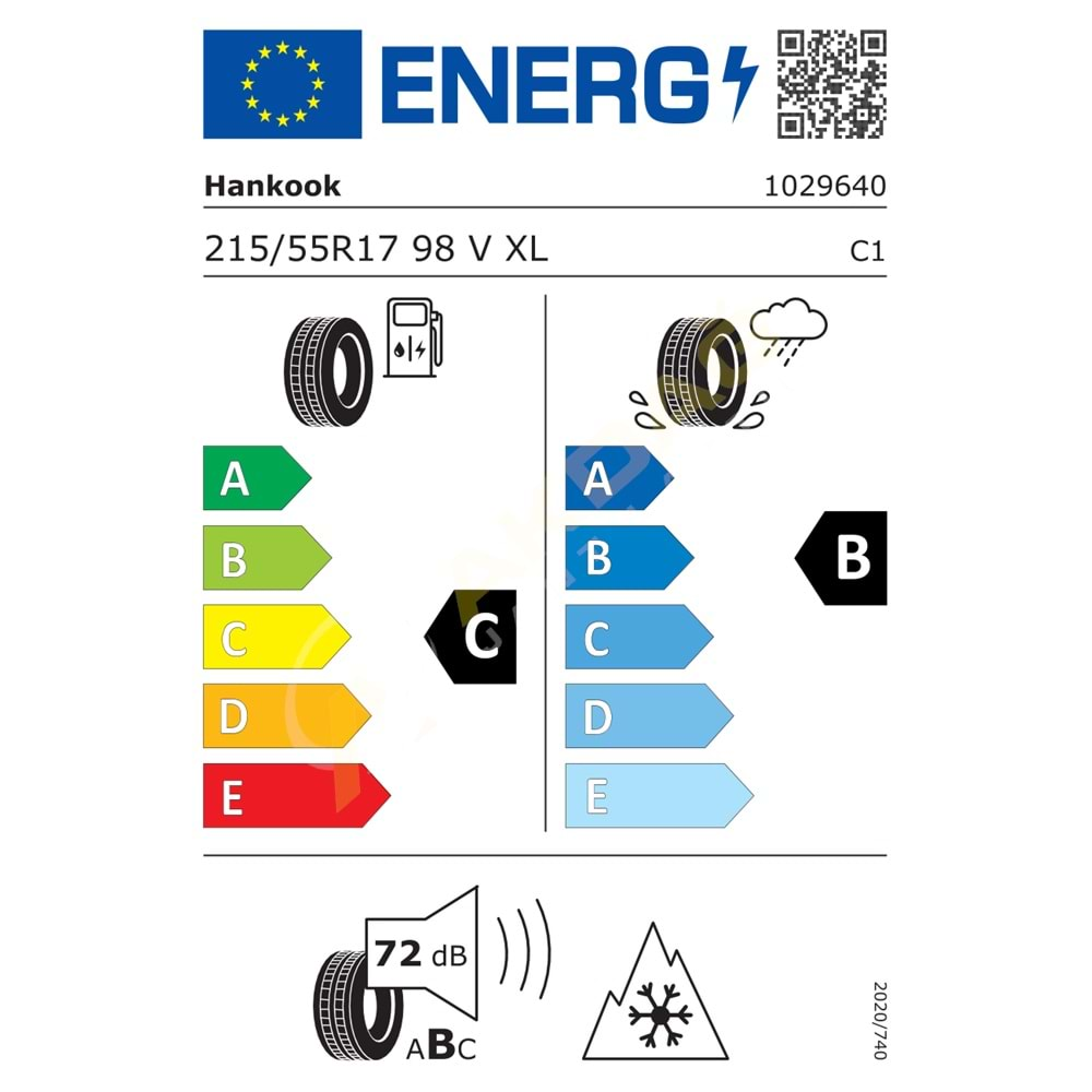 215/55/17 98V XL W462 Winter i*cept RS3 KIŞ HANKOOK