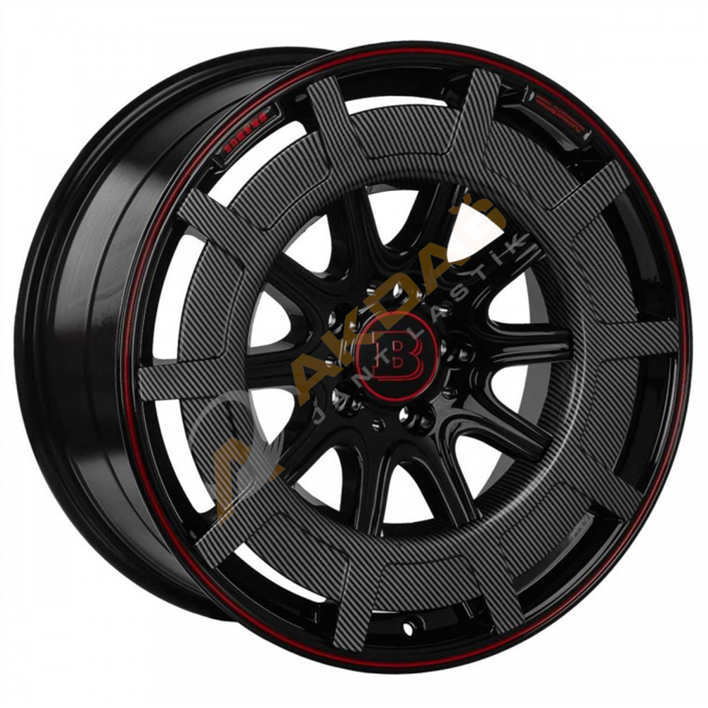 19X8,5 JANT RC 3490 5X112 ET38 66,6 BLACK RED