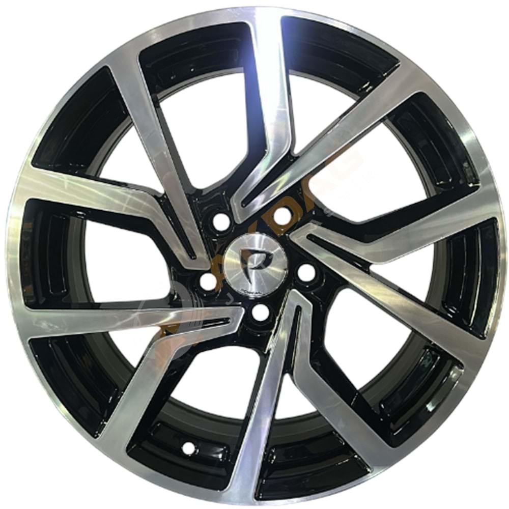 16X6,5 JANT BK 5125 5X100 ET35 57,1 BLACK MACHINED