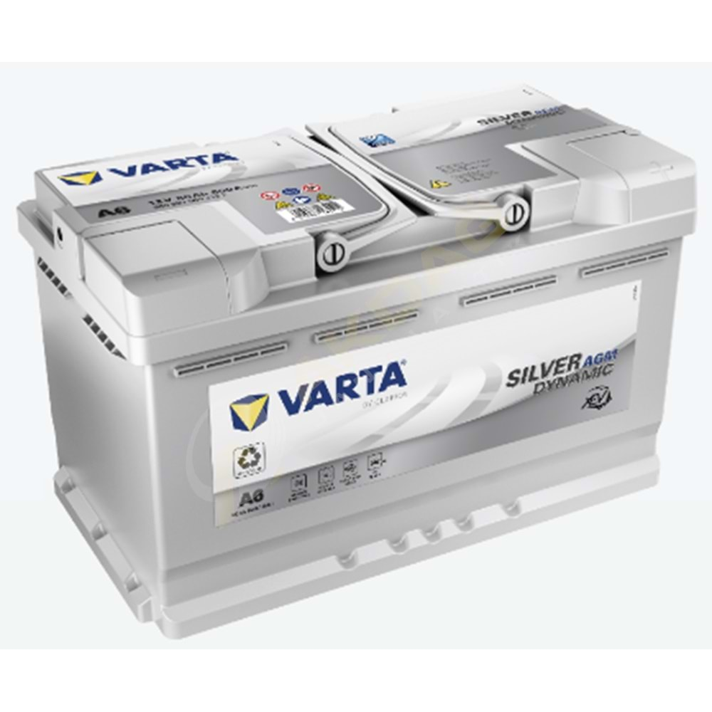 12V 80Ah Varta Akü Silver Dynamic F21-A6 AGM Start-Stop