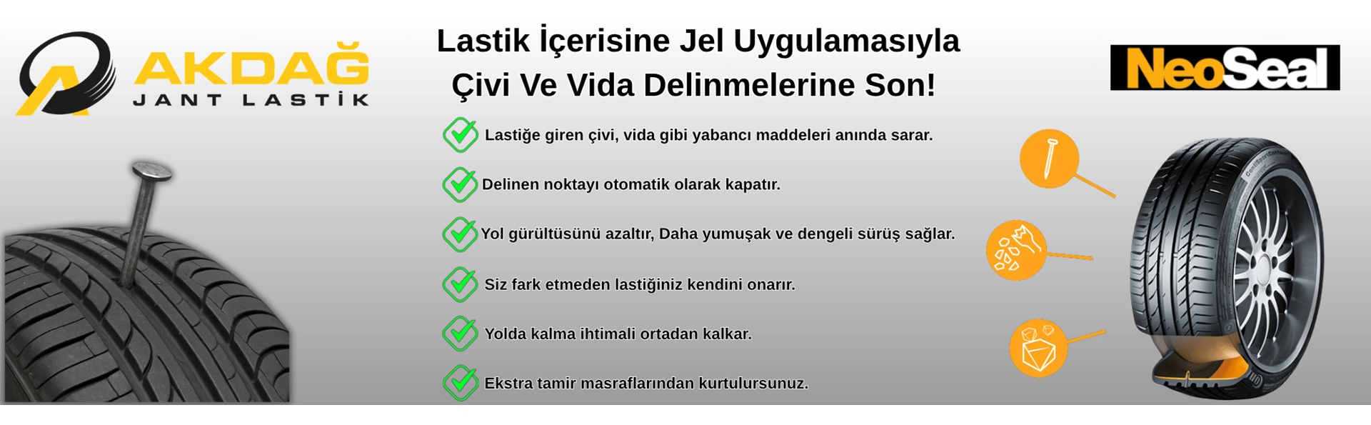 İzmir’de Lastik İçine Jel Uygulamasıyla, Çivi ve Vida Delinmelerine Son!