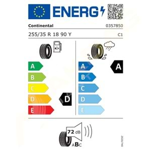 255/35/18 90Y FR CSC 5 SSR * (RFT) CONTİNENTAL