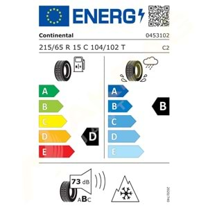 215/65/15C VANCOWİNTER 104/102T 6PR KIŞ CONTİNENTAL