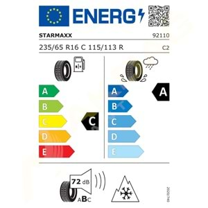 235/65/16C ST950 115/113R 8PR M+S* (KAR ARMALI) STARMAXX