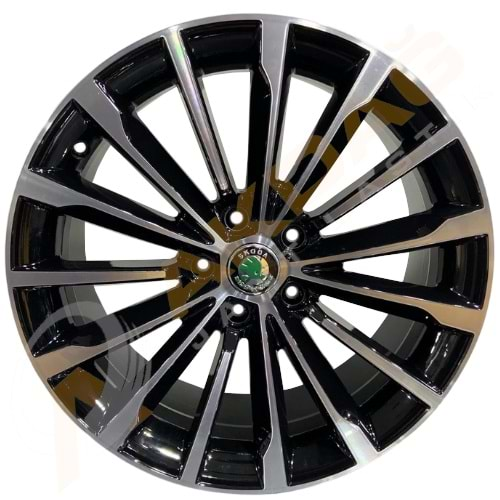 18X8.0 Jant EMR-A369 5X112 ET44 57.1 Black Diamond