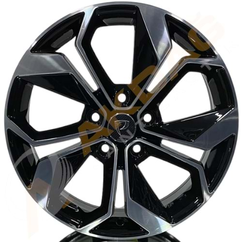 18X7,5 JANT BK 5168 5X114,3 ET45-66,1 BLACK MACHINED