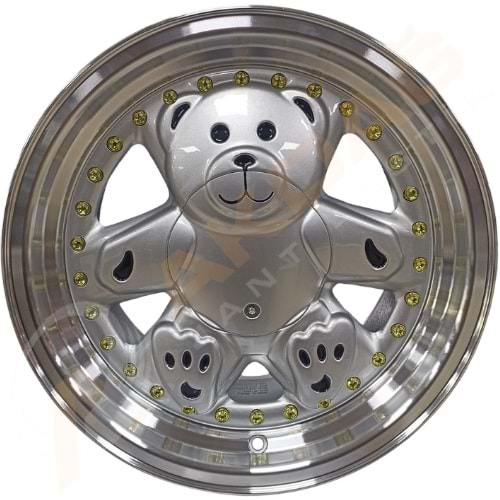 15X8 JANT R1W L1770 4X100 ET25 73,1 MACHINED LİP SİLVER