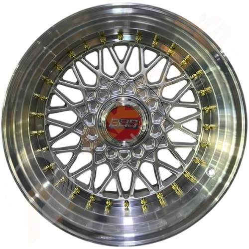 16X10 JANT BK 942 4X100 ET12 73,1 SILVER LIP. MAC+GOLD RIVETS