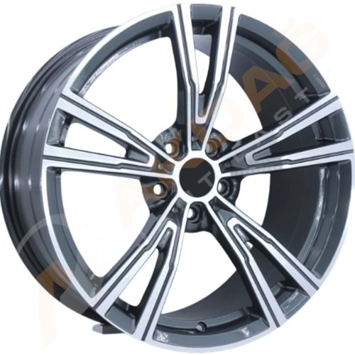 19X8,5 JANT R1A 153 5X112 ET40-66,6 GUN METAL DİAMOND İNDİVİDUAL