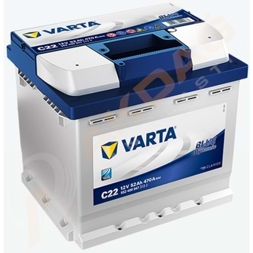 12V 52Ah Varta Akü Blue Dynamic C22